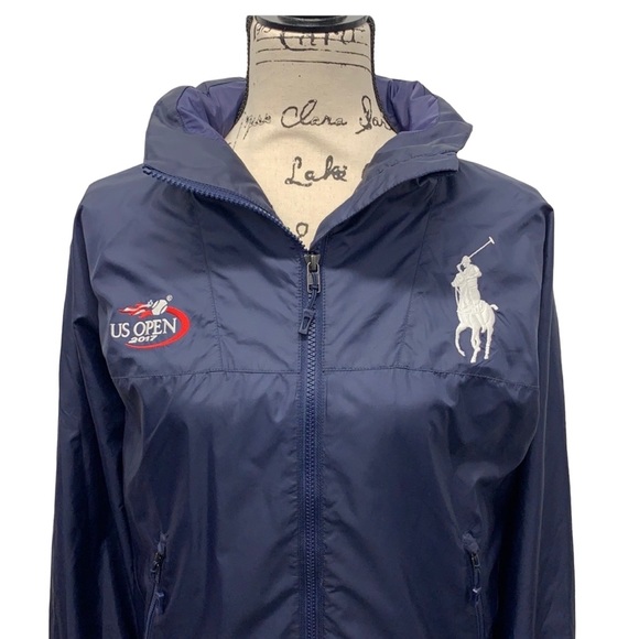 Official Polo Ralph Lauren US Open 2017 Vented-Hooded Windbreaker Jacket Size M - Picture 3 of 10